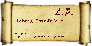 Lichtig Patrícia névjegykártya